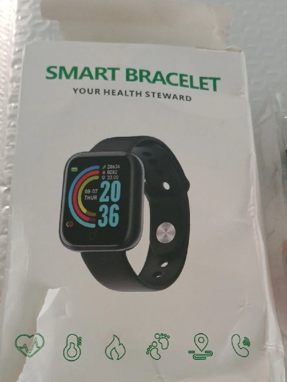 Smart Bracelet Pink Fitness Tracker -
